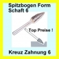 Preview: Hartmetall Frässtift SPG Zahnung 6 Schaft-6 Spitzbogenförmig DIN8032 TOP PREISE