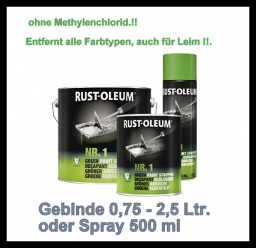 BIO Grüner Abbeizer Lackentfernung für Lacke auf Metall und Holz BIO / Umweltverträglich //Abbaubar