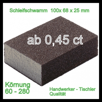 Holz Schleifklötze Schleifschwamm Schleifschwämme ab0,45ct  wählbare Körnung