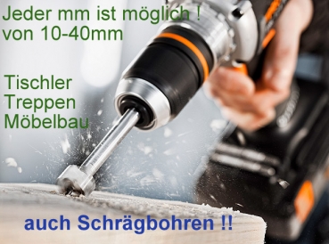Forstnerbohrer Kunstbohrer 40-100 mm Holzbohrer Topfbandbohrer 
