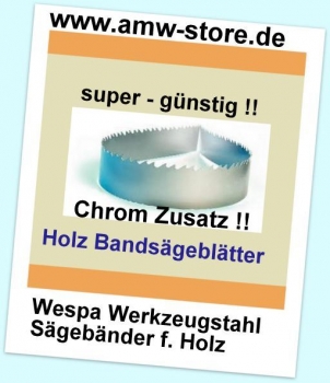 2 Stück MIX Sägeband 2360x0,65mm 8/13 Bandsägeblatt Holz Scheppach Vario Basato - Kopie