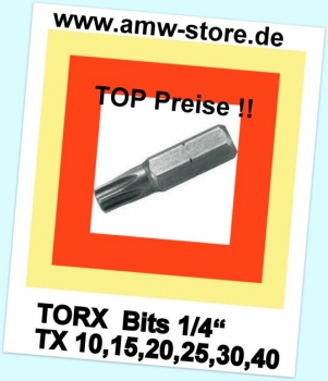 30 x Bit Torx TX10/TX15/TX20/TX30/TX40  nach Wahl Klinge Schraubbit