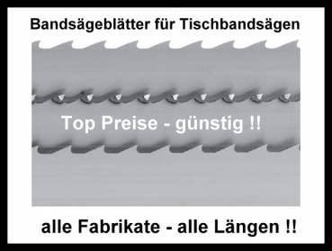 Atika BS 205 - 3 Stück Bandsägeblatt 1400x6x0,65mm Sägeband Hartholz Holz Alu Kunststoff
