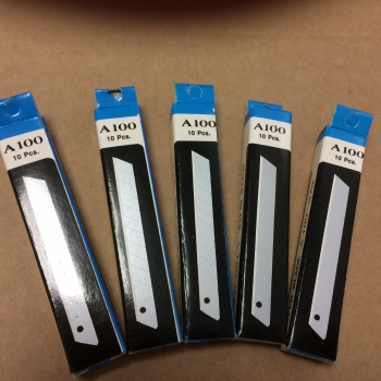 50 Cutterklingen 9 mm, 5x10 Stk.Abbrechklingen Messer Standard