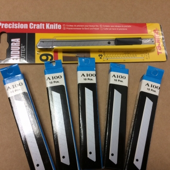 Profi Cutterklingen 9 mm 100-1000 Abbrechklingen Ersatzklingen Cuttermesser TOP in 10er Pack