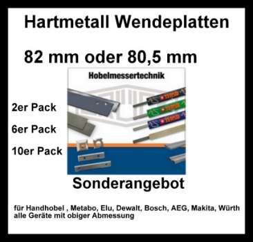 DeWalt Mff80 MFF81 10 Stück HM Wendemesser Hobelmesser 80,5mm Wendeplatten Elu 