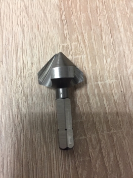 Preview: Bit 1/4" - Kegelsenkersatz DIN335 C 90Grad 6,3-20,5 mm HSS -G Rose BOX 6 tlg. Bitschaft