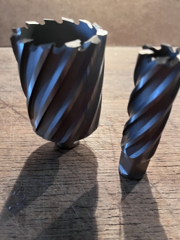 HSS-XE Kernlochbohrer 36 - 50 mm Weldon Metall Schnitttiefe 55 mm  12-50 mm  Industrie Qualität