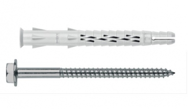Preview: Rahmendübel Kst. mit Schraube Gasbeton, Porenbeton Hohlsteine 8 mm x 80 - 120 mm