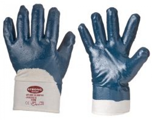 0563 Baugewerbe Blauer Nitril Handschuhe Stulpe 1-144 Paar Bauhandschuh Gr.10,11 EN388 -