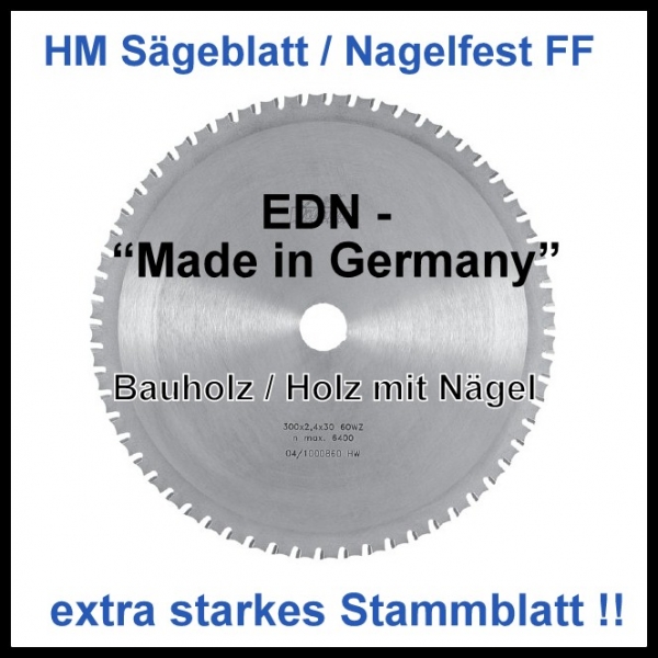 HM Sägeblatt 450x3,2x30mm 30FF Nagelfest Baukreissäge  stärkeres Stammblatt !!