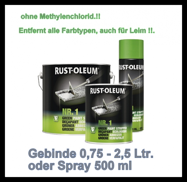 Rust-Oleum Abbeizer grüner Lackentferner für Farbe Leim alle Materialien Lack