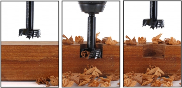 FAMAG Treppen Staketenbohrer WS - 25 mm , Gesamtlänge 90mm mit Spitze u Vorbohrer #1624