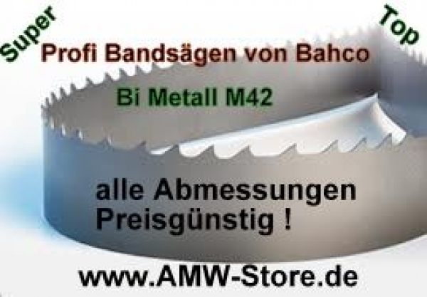 HSS Bandsägeblatt Bi Metall M42, 2720 x 27 mm versch. Zahnung Sandvik