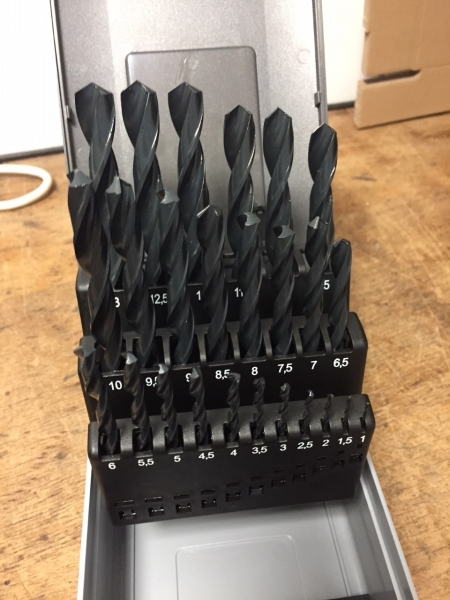 HSS-Co5 Bohrer Satz 19tlg -25 tlg. Spiralbohrer Metallbohrer Kassette Edelstahl Stahl Metall