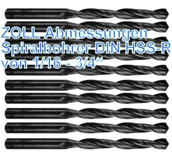 Zoll Industrie Spiralbohrer HSS-R Zoll Metallbohrer 1/16 - 3/4 Zollabmessung Top Preise