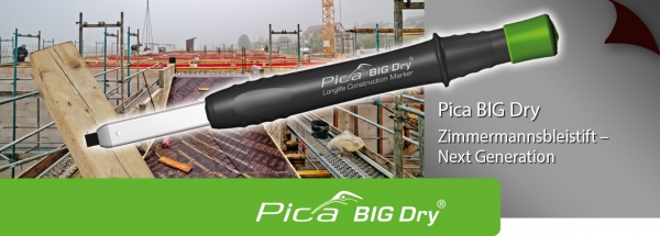 1 x Set Pica Big Dry + Minen 6045 FOR All Zimmermannsbleistift Tischler Marker Automatik  Aktion
