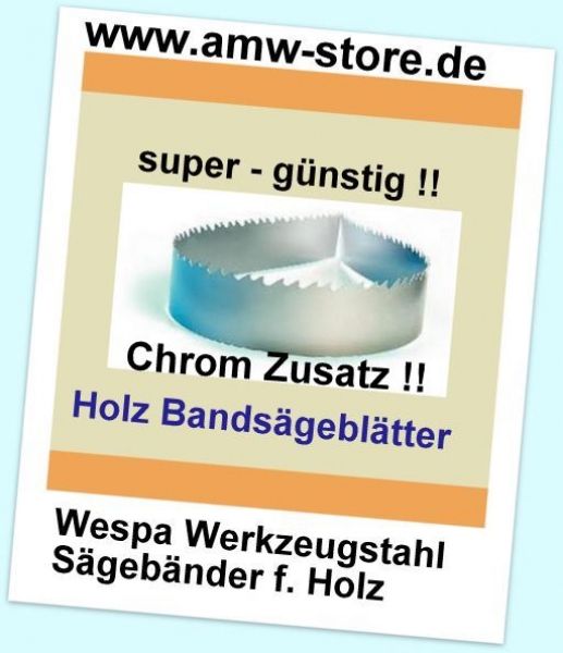 3 Stück MIX Sägeband 2225x0,65mm 8,10,16 Bandsägeblatt Holz Scheppach HBS 32 Vario Basato