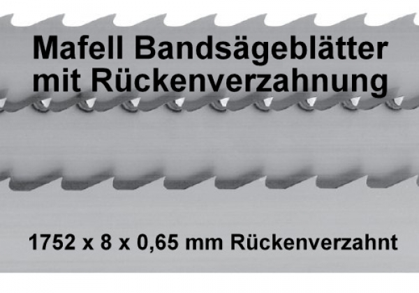 Mafell Z 3 - 3 Stück Sägeband Rückenverzahnt 1752x8x0,65mm Bandsägeblatt Holz Mafell Z5