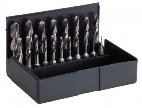 VÖLKEL Spiralbohrer-Bits Satz 1,0 - 10 mm, 1/4"-Sechskantaufnahme ,Bitsbohrer HSS-G in Kunststoffbox