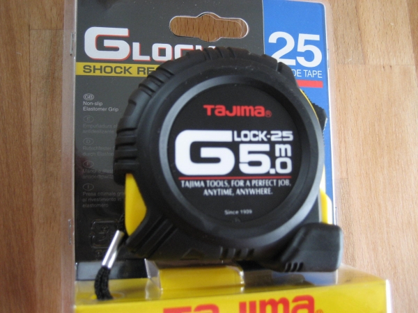 Tajima Bandmass G-Lock 5 mtr. G5P50MY  25mm Stahlmass Taschenbandmass