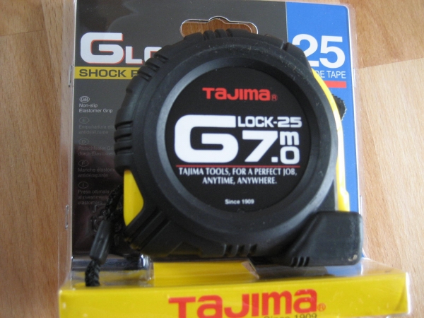 Tajima Bandmass G-Lock 7 mtr. G5P70MY  25mm Stahlmass Taschenbandmass