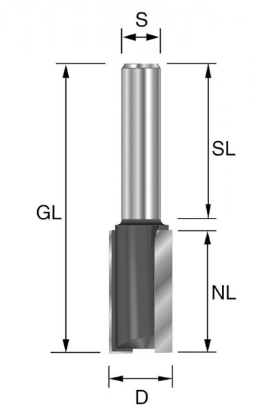 HM HW Nutfräser 10 x 32 mm Schaft 8mm Oberfräser Grundschneidend! extra lange Schneiden
