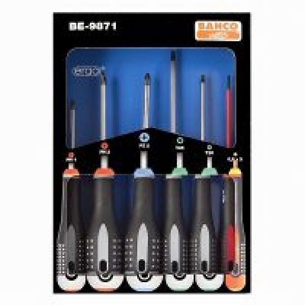 Bahco BE9871 VDE 1000V. Schraubendreher Satz Ergo 6 Tlg. schlitz + PH PZ Torx Elektriker Handwerk