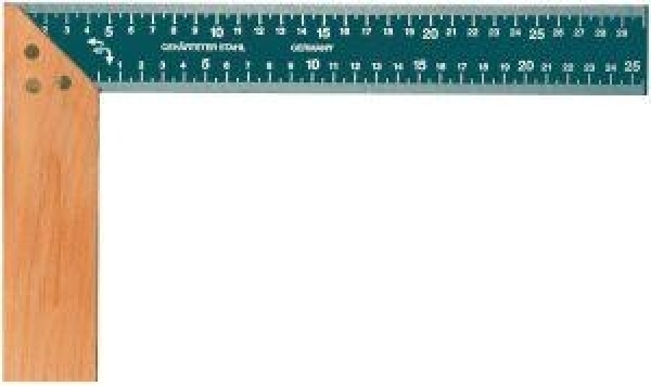 Tischler Schreiner Präzisionswinkel 250mm m. Gehrung 4 Teilungen Mess. Beschlag