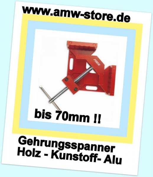 Gehrungsspanner Winkelspanner bis 70 mm Rahmenspanner Dübelhilfe Montagehilfe