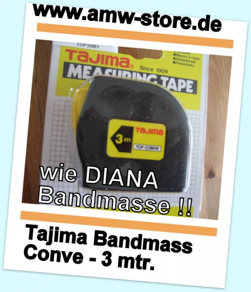 Tajima Bandmass TOP Conve 3 mtr. TOP30MY 13mm Stahlmass Taschenbandmass