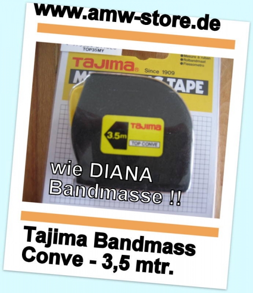 Tajima Bandmass TOP Conve 3,5 mtr. TOP35MY 13mm Stahlmass Taschenbandmass