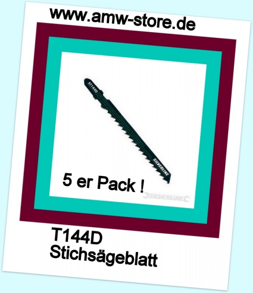 5 x Stichsägeblatt T 144D passend für AEG Bosch Metabo Festo Makita Dewalt Elu Hitachi Milwaukee - Kopie - Kopie