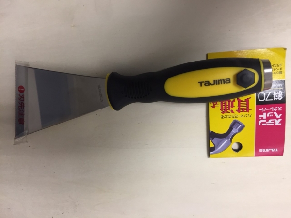Tajima Schaber Spachtel Farbkratzer 70 mm Diagonale Form Klinge 1,8mm