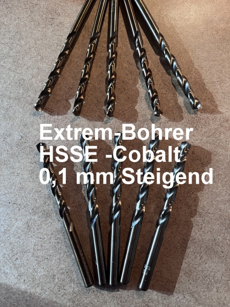 Spiralbohrer Metallbohrer HSSE Bohrer DIN 338 Extra Stahlbohrer Cobalt Wahl 0,1 mm  4,1-7 mm